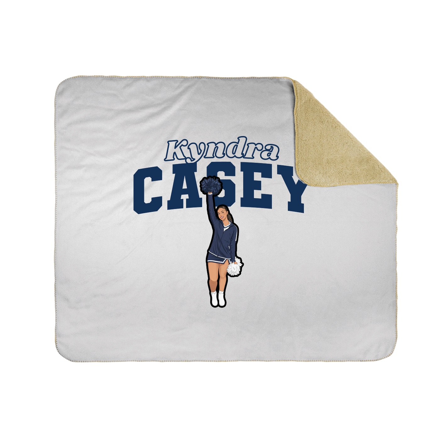 Throw Blanket — Name Arch in White