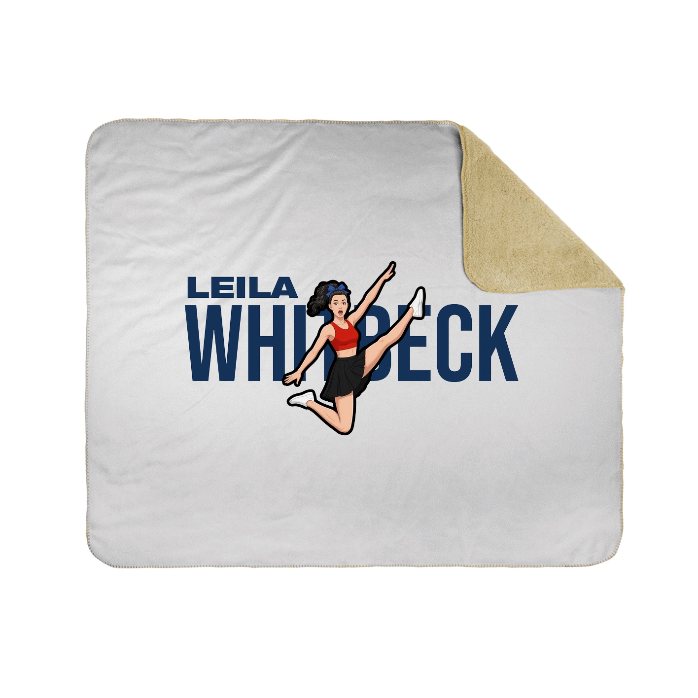Throw Blanket — Player Name in White
