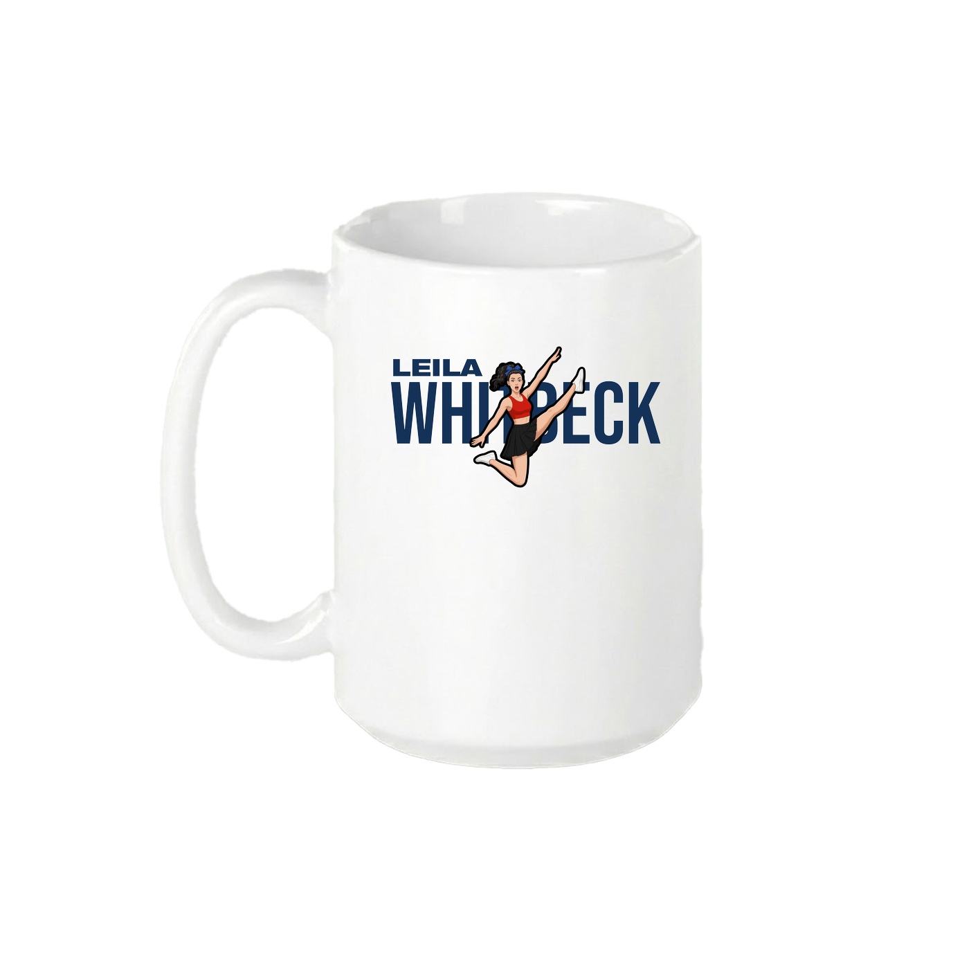 15oz Coffee Mug — Player Name in White