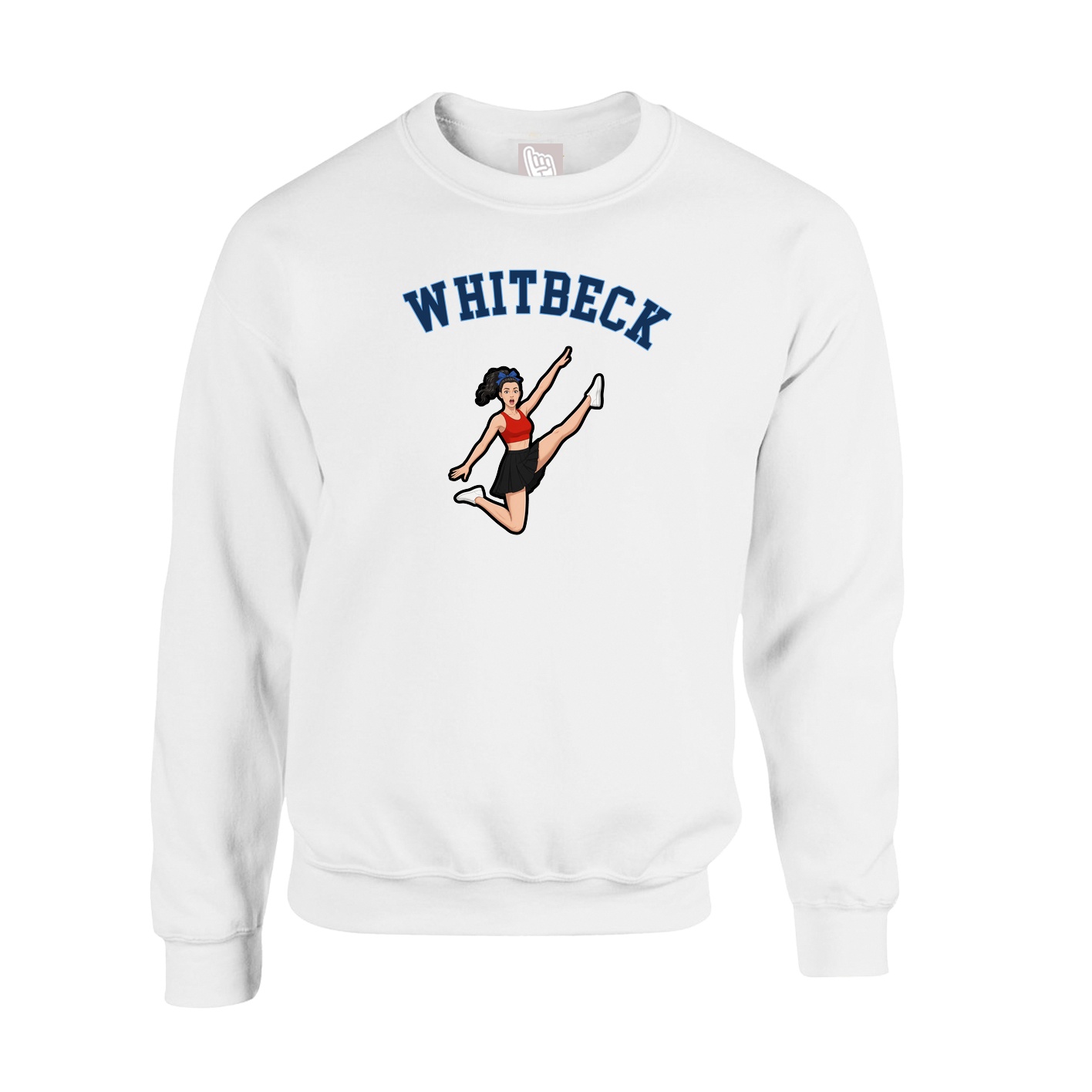 Fleece Crew — Shirsey Arch in White