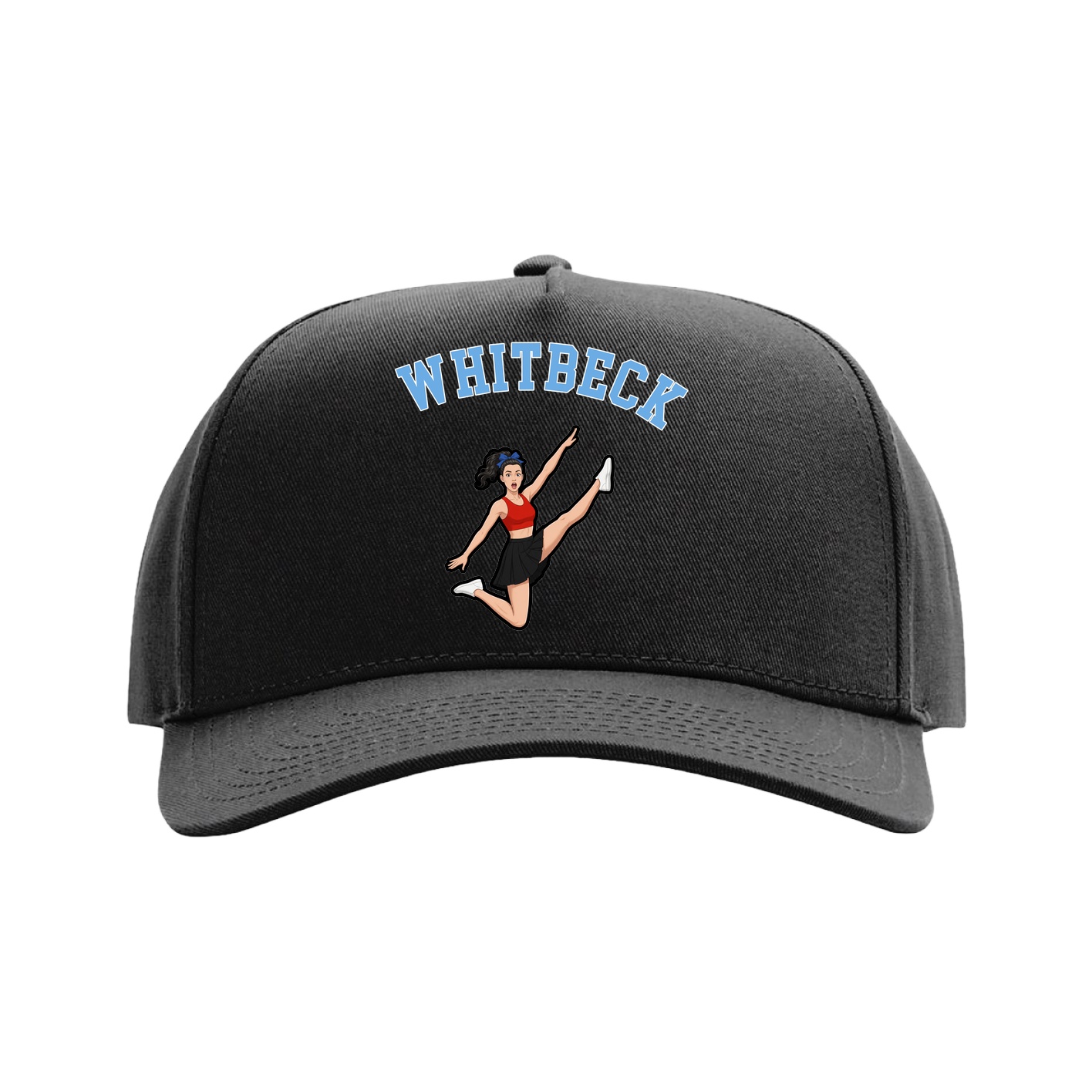 Full Fabric Five-Panel Champ Cap — Shirsey Arch in Black