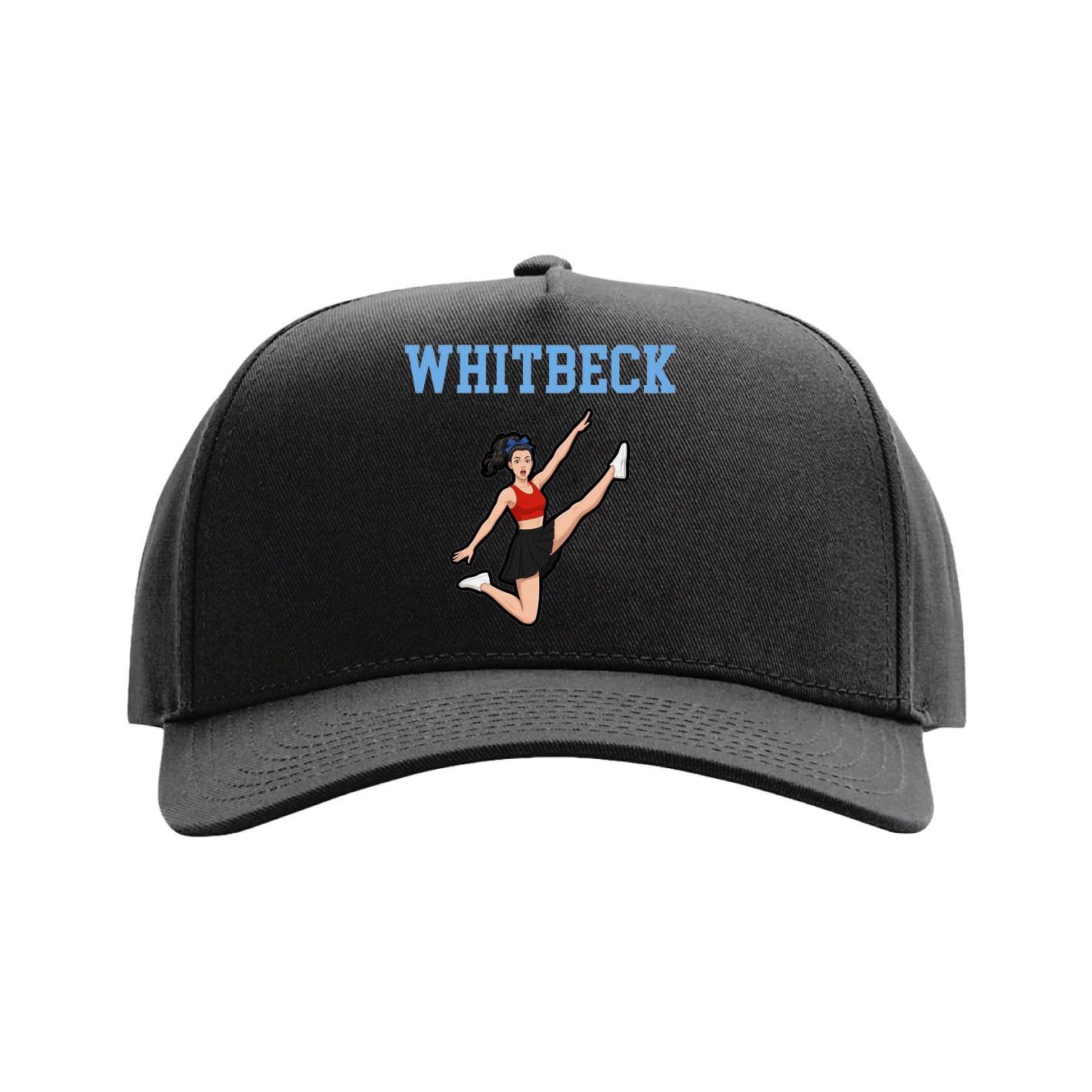 Full Fabric Five-Panel Champ Cap — Shirsey in Black