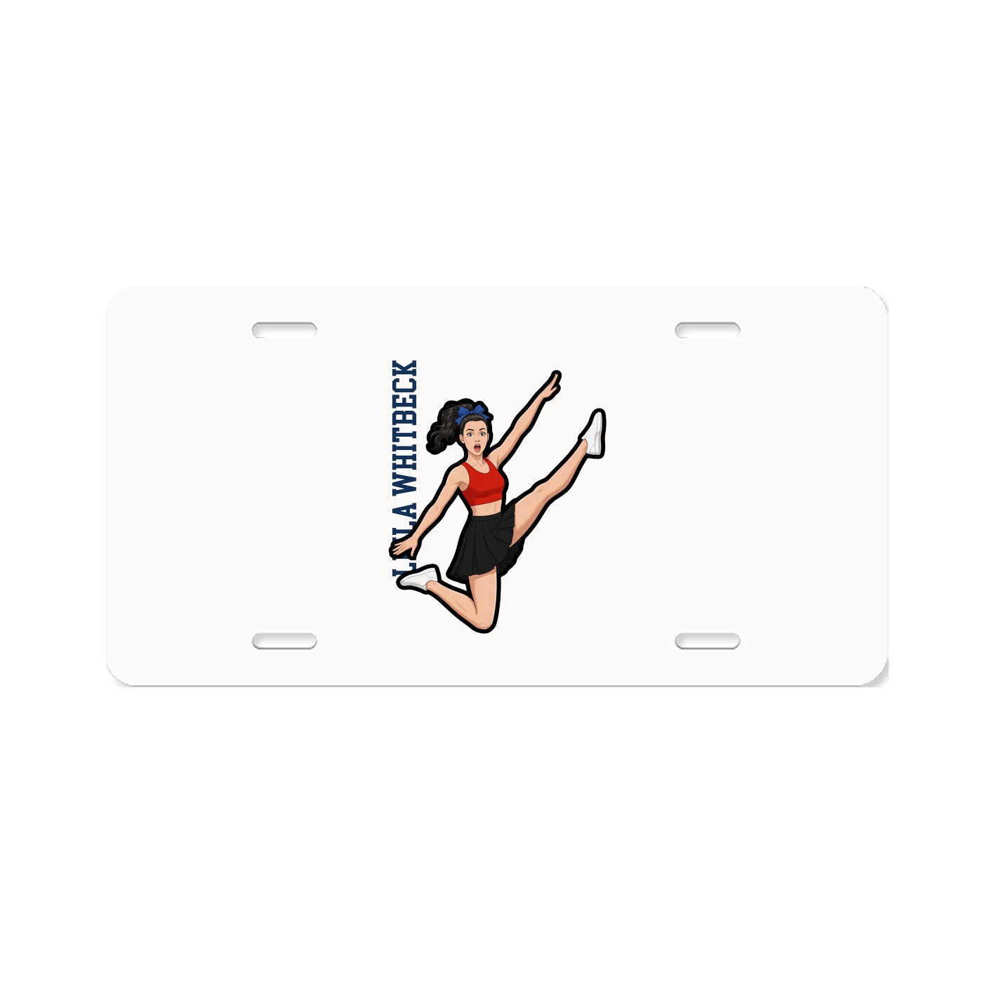License Plate — Name Vertical in Classic