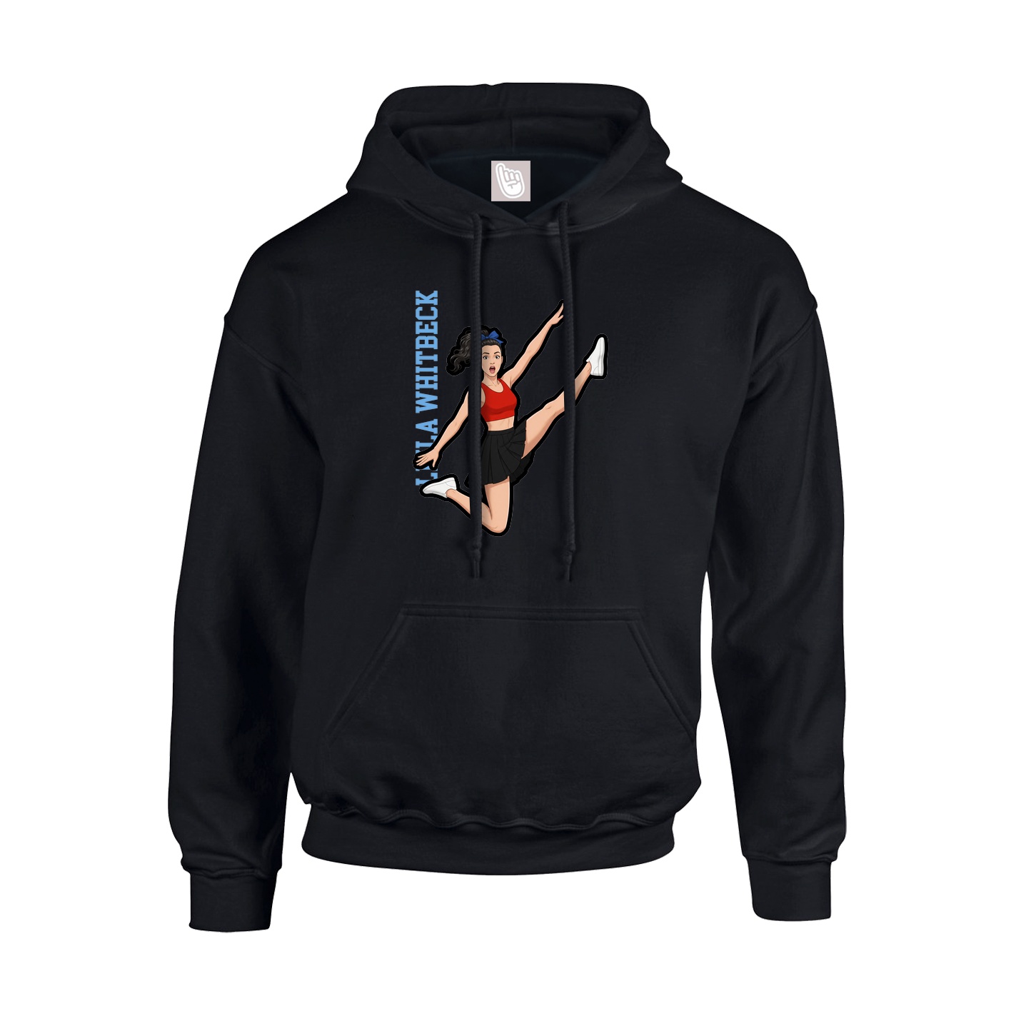 Hoodie — Name Vertical in Black