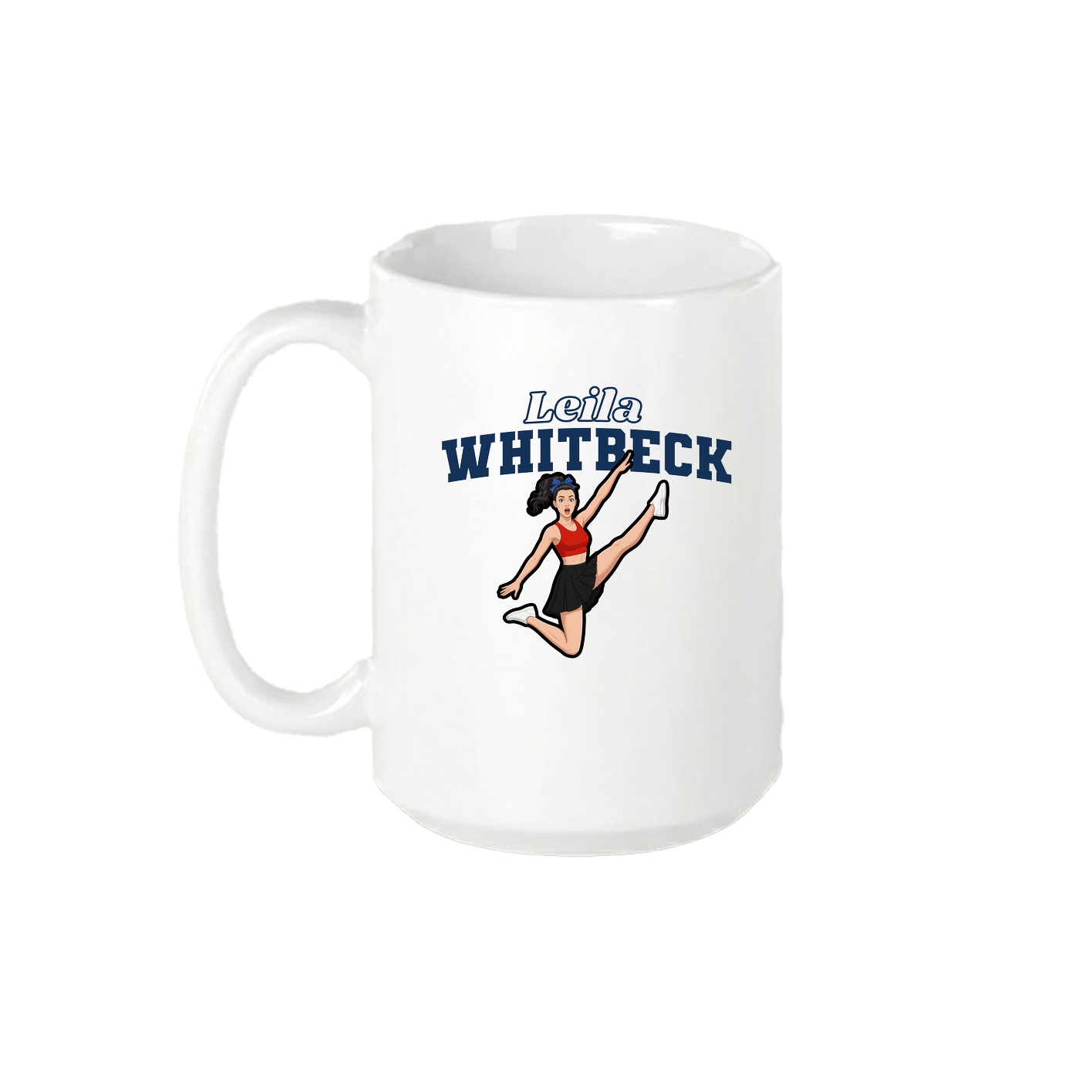 15oz Coffee Mug — Name Arch in White