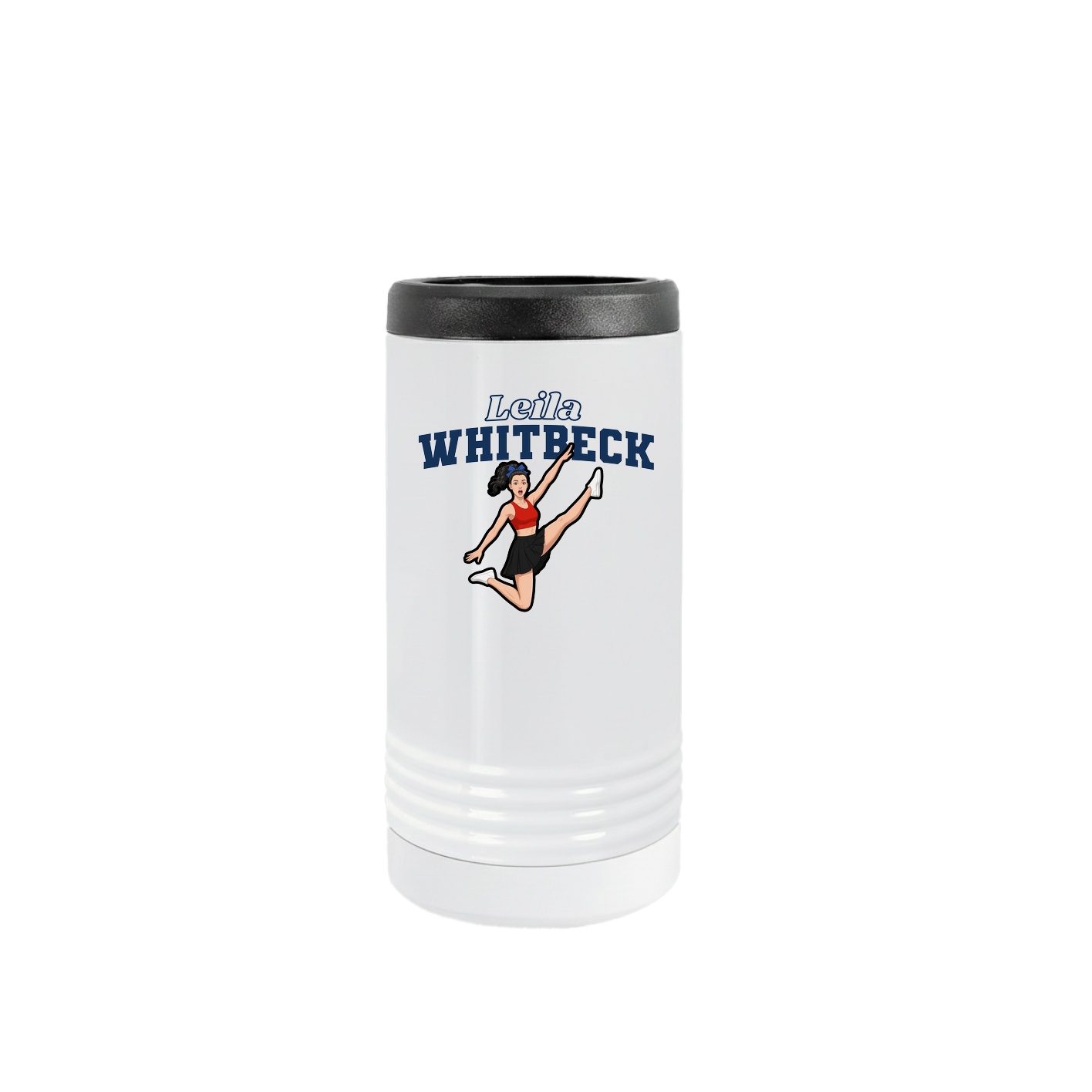 Slim Beverage Holder — Name Arch in White