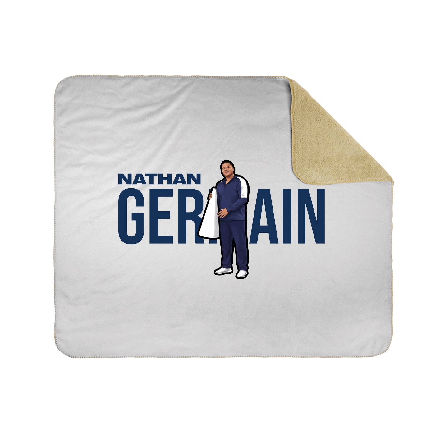 Throw Blanket — Player Name in White