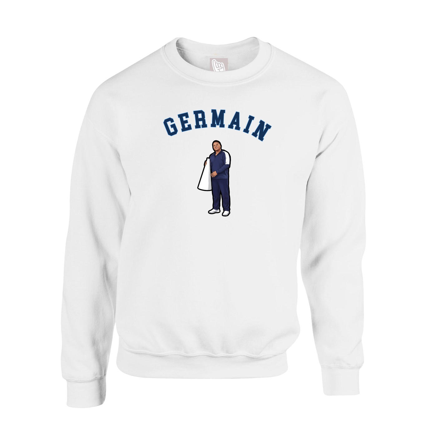 Fleece Crew — Shirsey Arch in White