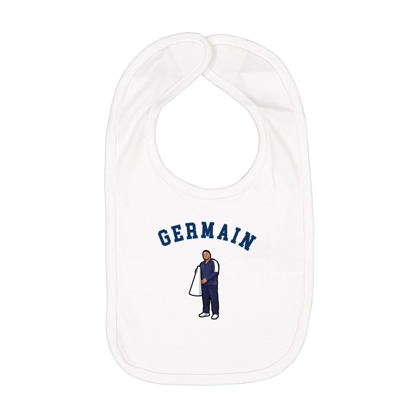 Infant Bib — Shirsey Arch in White