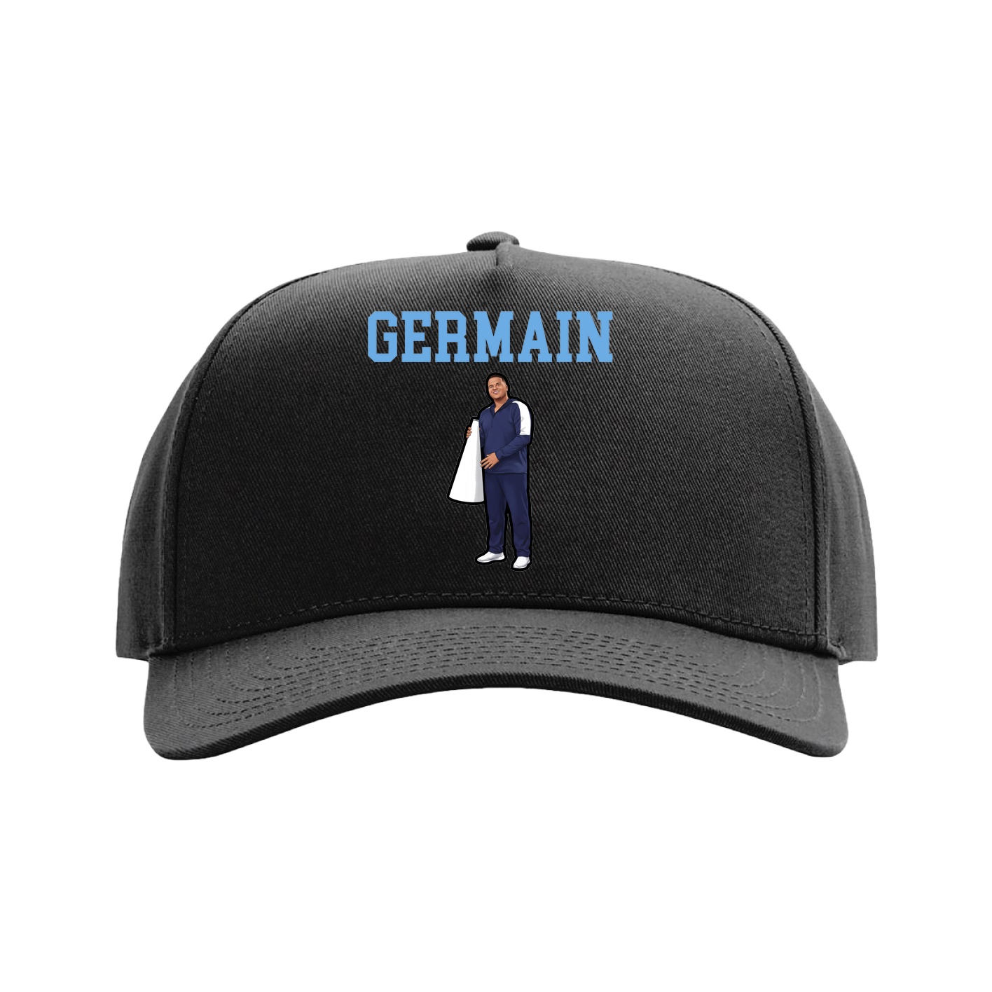 Full Fabric Five-Panel Champ Cap — Shirsey in Black