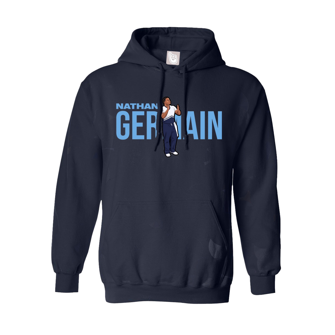 Youth Hoodie — Player Name in Navy
