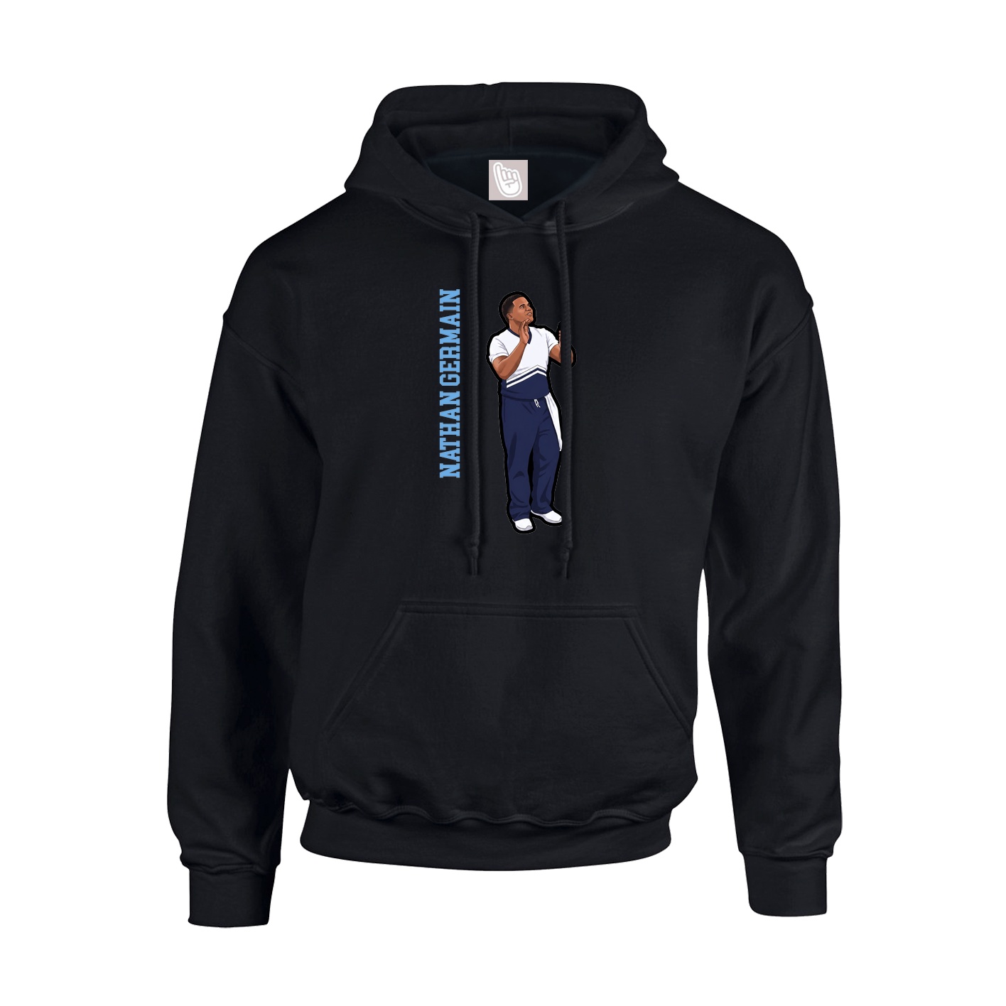 Youth Hoodie — Name Vertical in Black