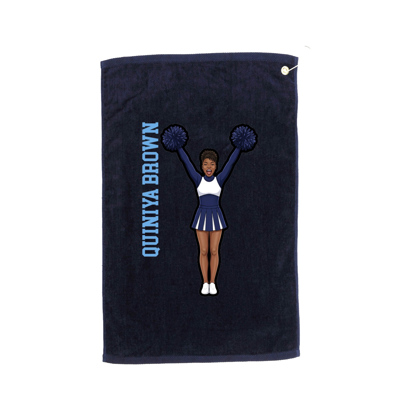 Golf Towel — Name Vertical in Navy