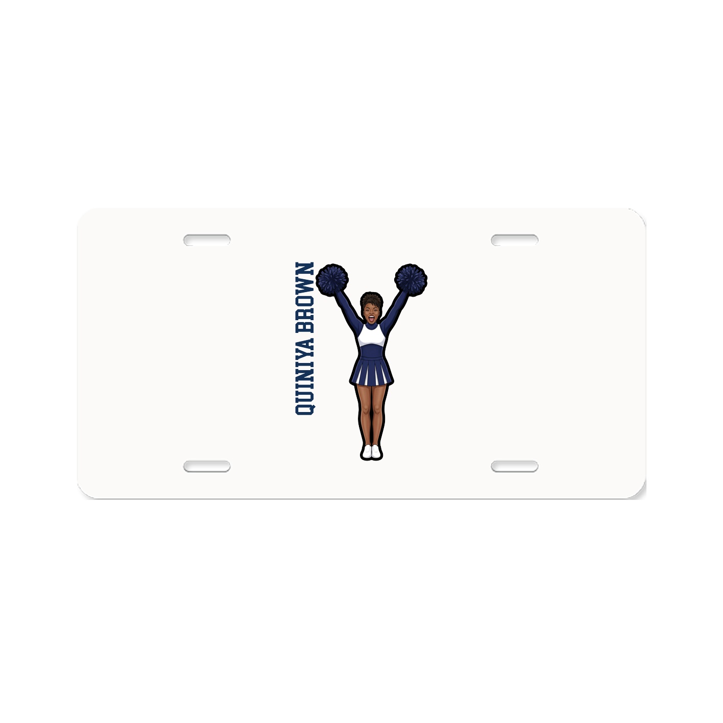 License Plate — Name Vertical in Classic
