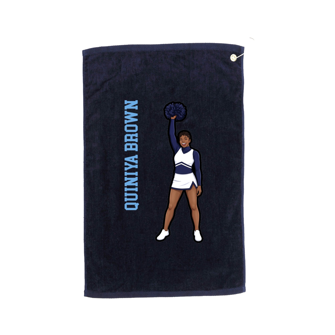 Golf Towel — Name Vertical in Navy