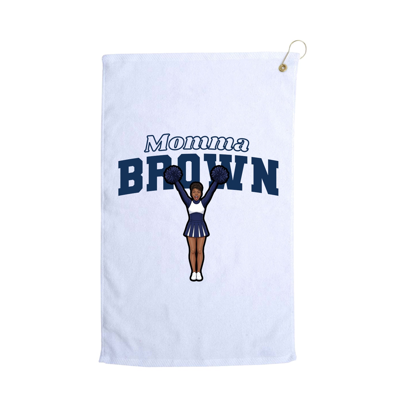 Golf Towel — Mothers Day Block in White