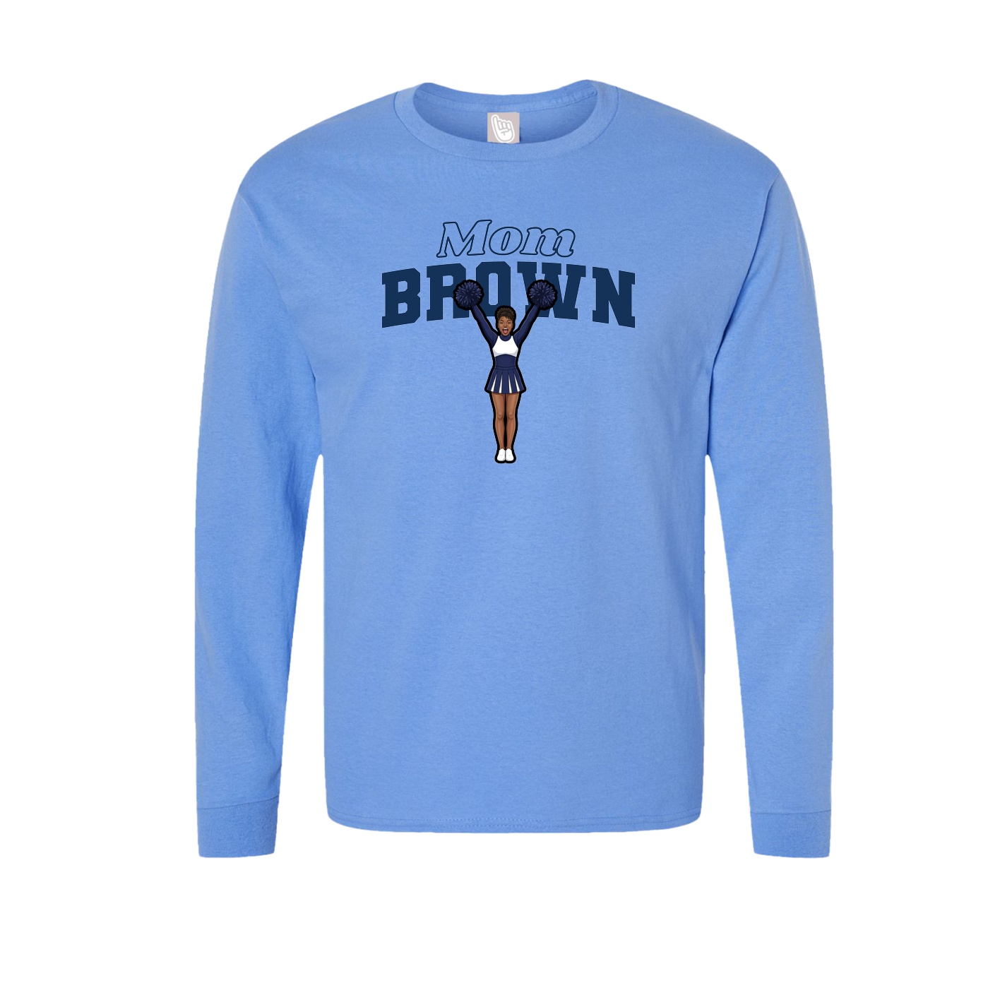 Long Sleeve Tee — Mothers Day Block in Powder Blue