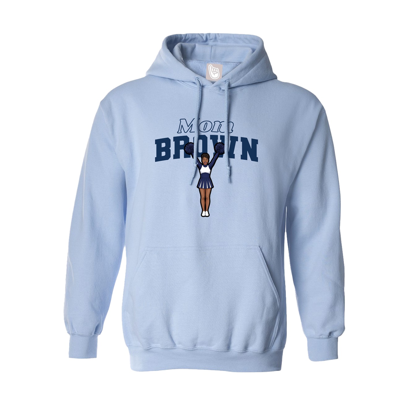Hoodie — Mothers Day Block in Light Blue