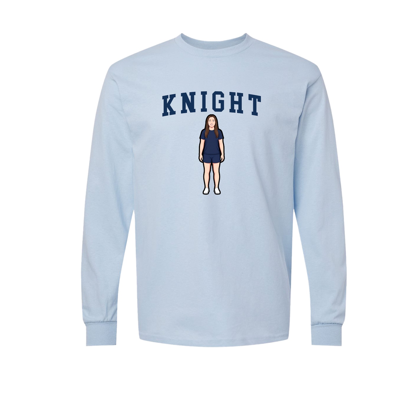 Long Sleeve Tee — Shirsey in Light Blue