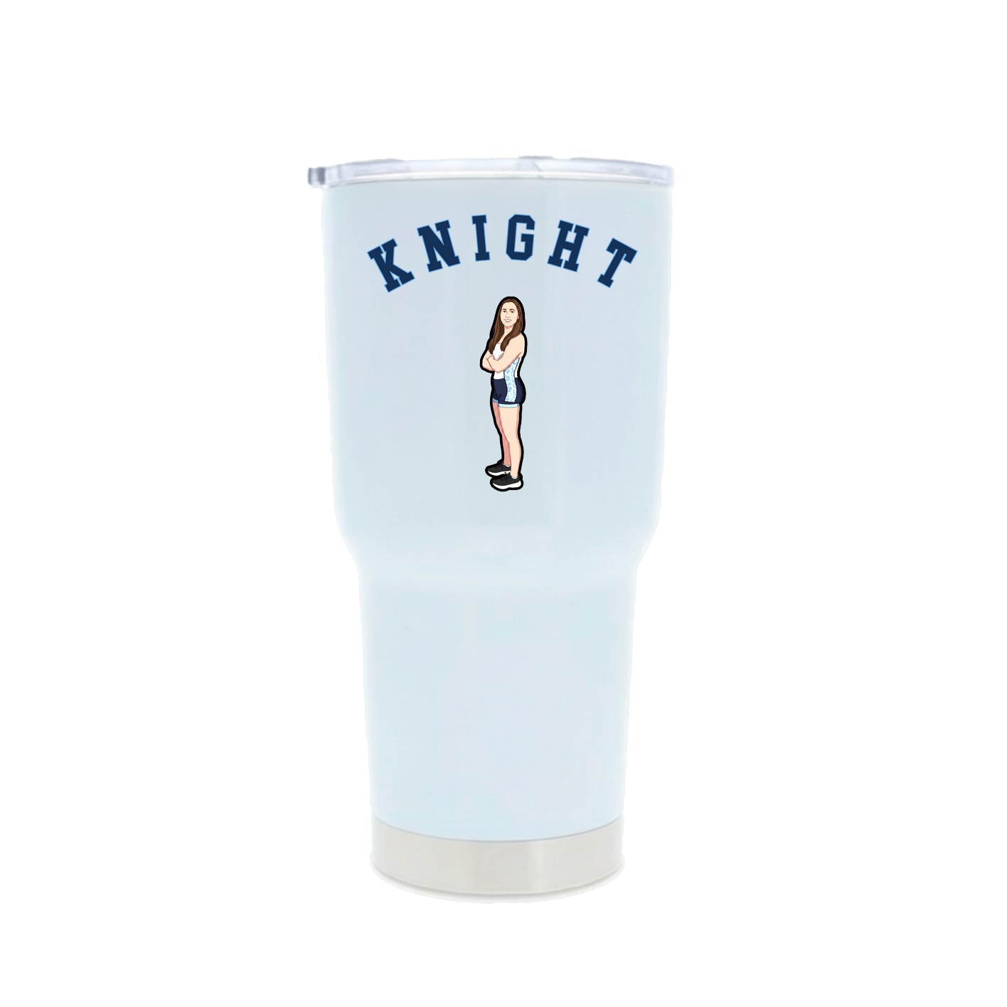 30oz Stainless Steel Tumbler — Shirsey Arch in White