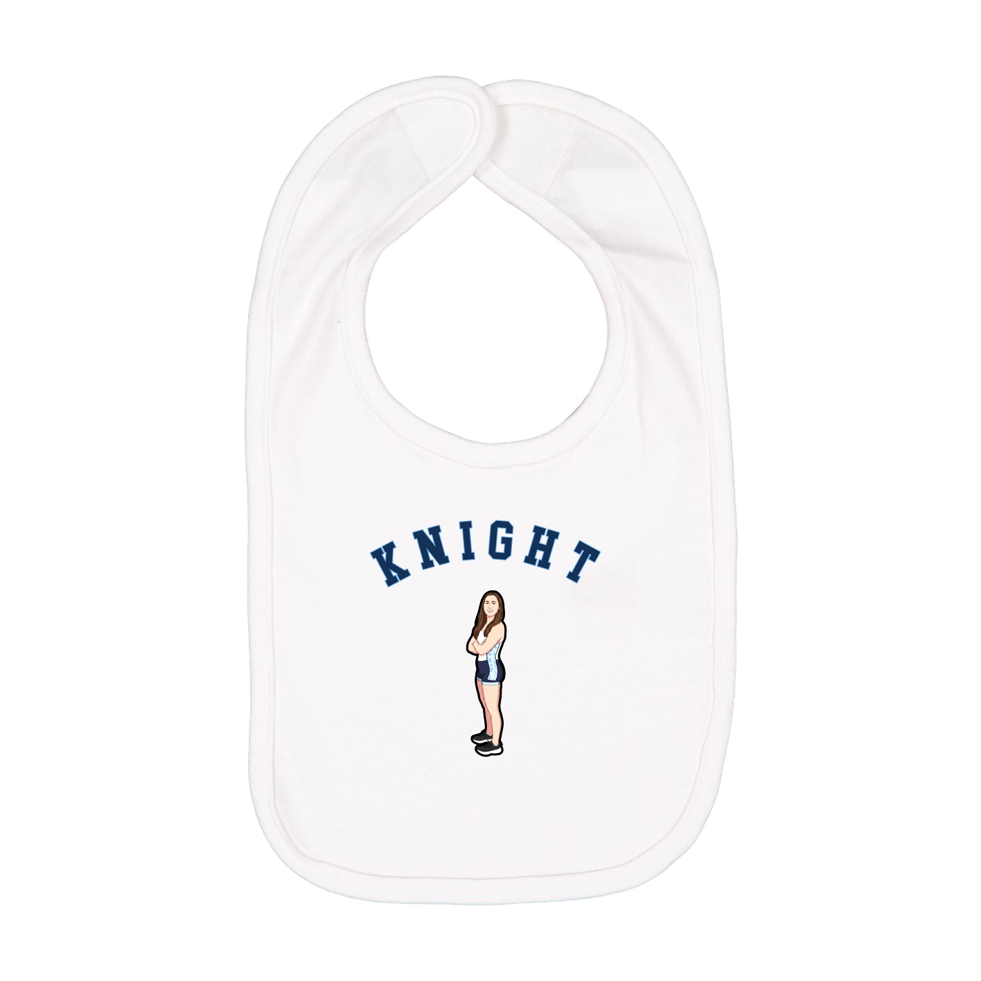 Infant Bib — Shirsey Arch in White