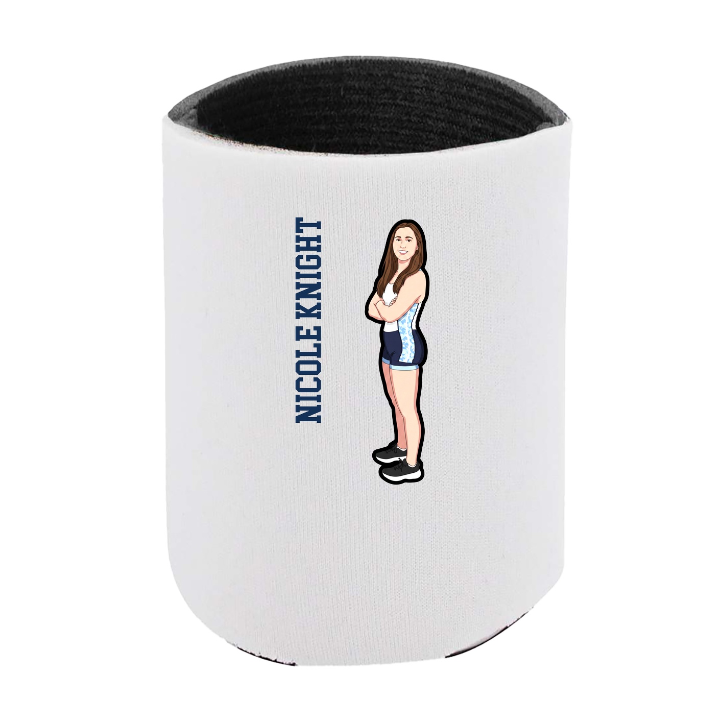 Can Holder — Name Vertical in White