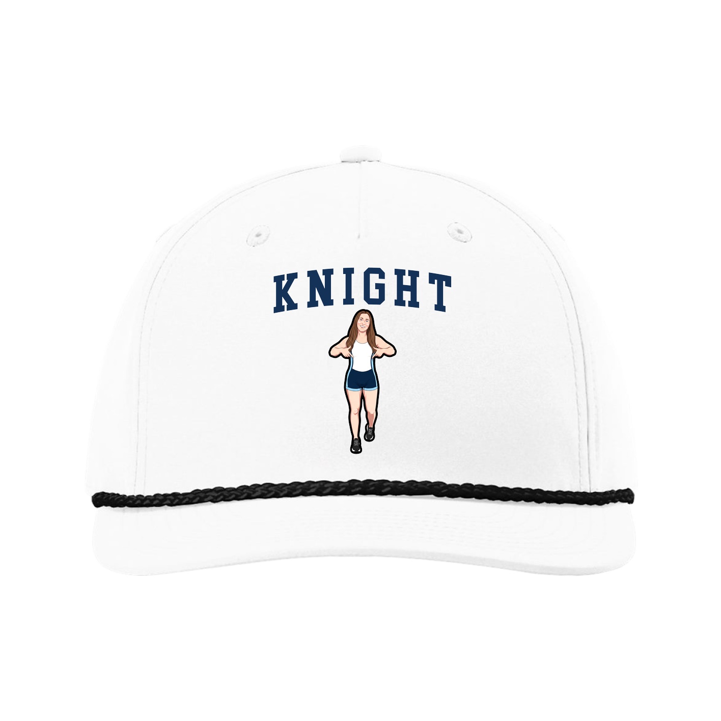 Five-Panel Classic Rope Cap — Shirsey in White
