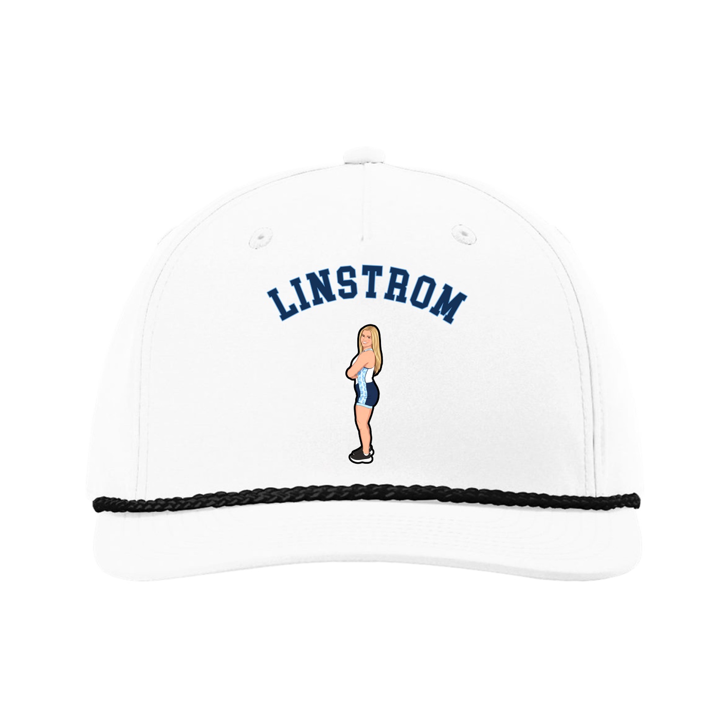 Five-Panel Classic Rope Cap — Shirsey Arch in White