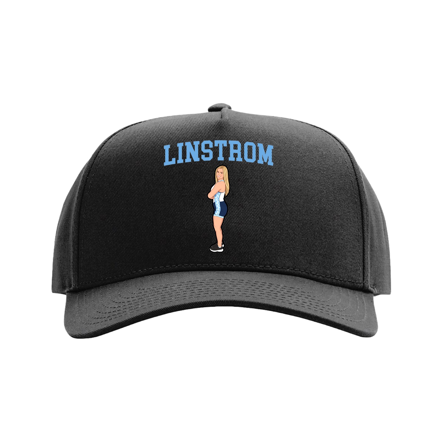 Full Fabric Five-Panel Champ Cap — Shirsey in Black