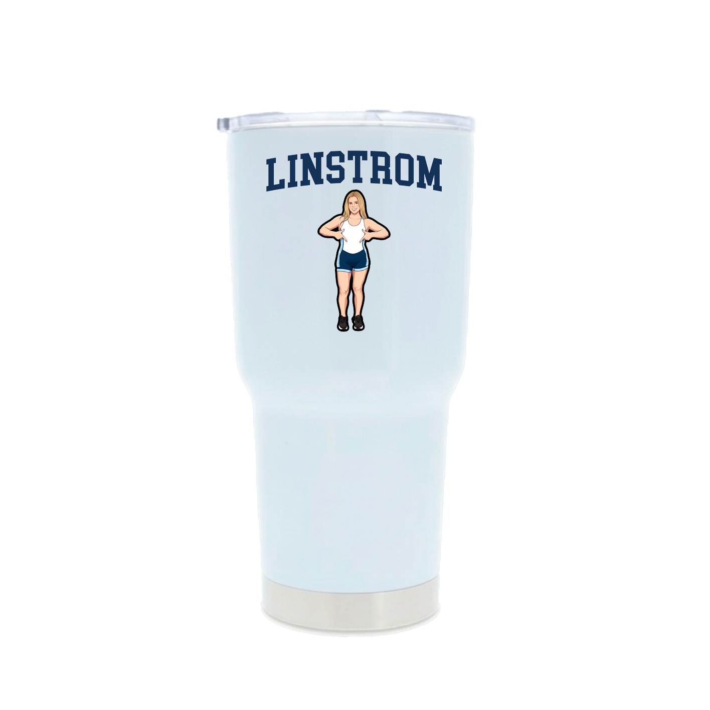30oz Stainless Steel Tumbler — Shirsey in White
