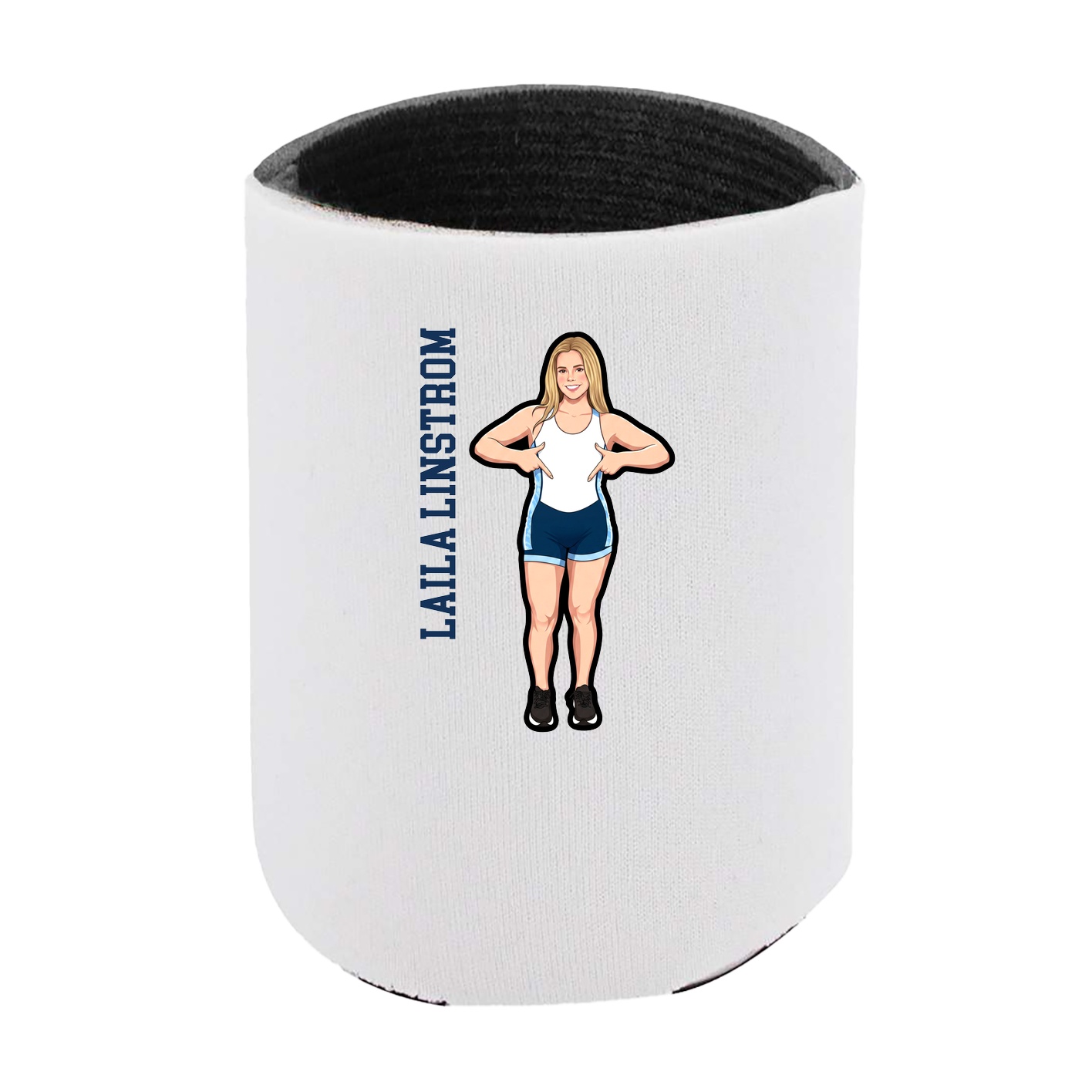 Can Holder — Name Vertical in White