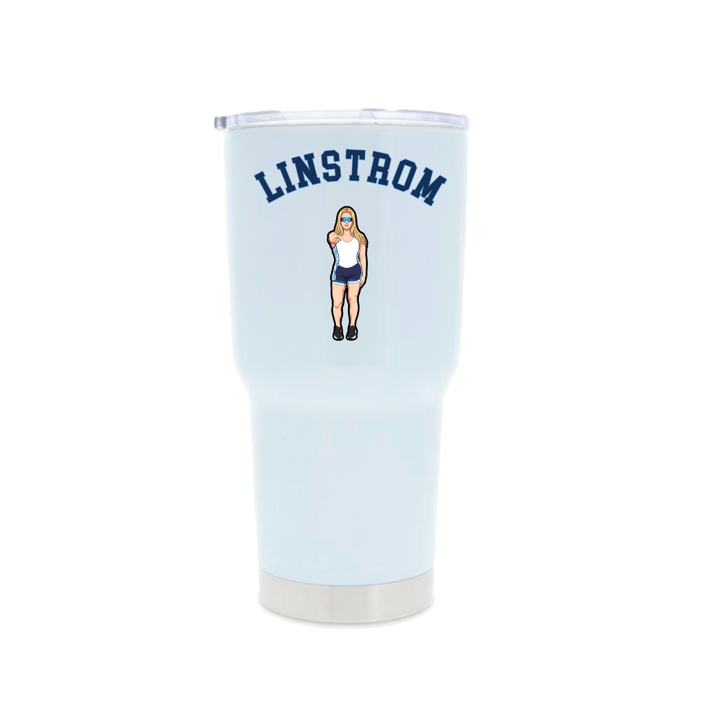 30oz Stainless Steel Tumbler — Shirsey Arch in White