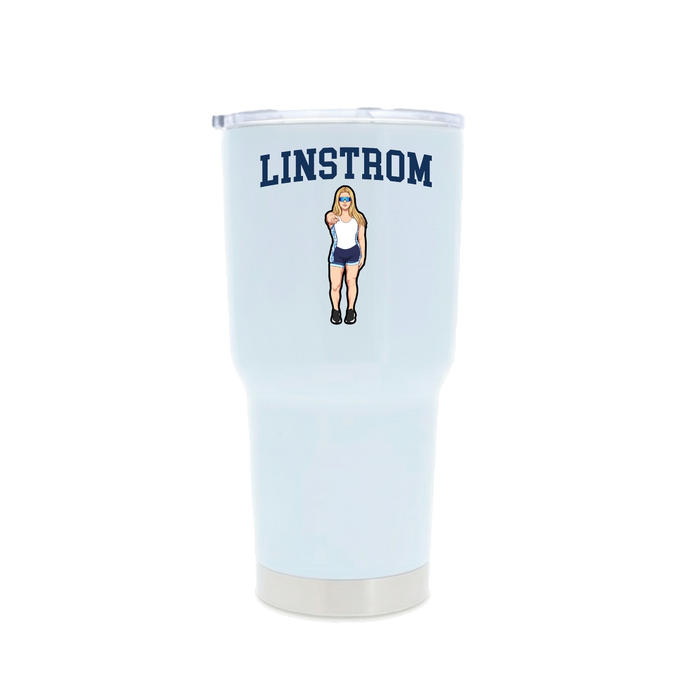 30oz Stainless Steel Tumbler — Shirsey in White