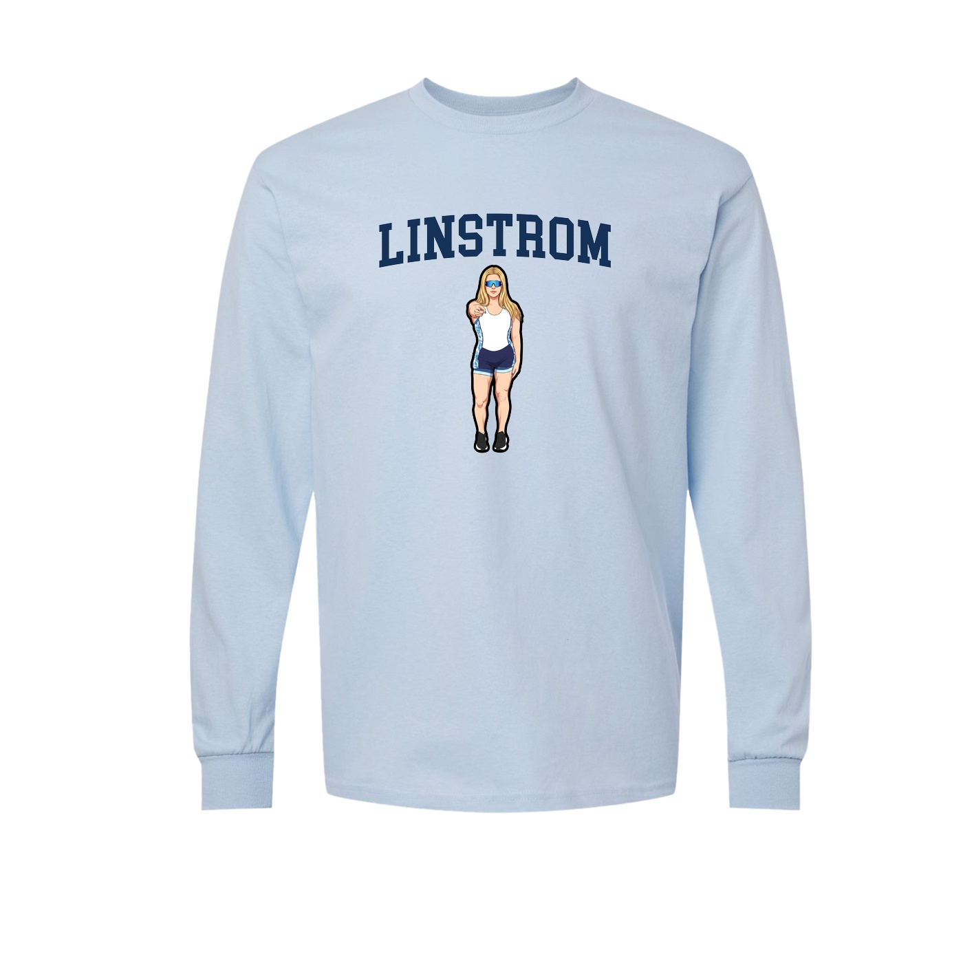 Long Sleeve Tee — Shirsey in Light Blue