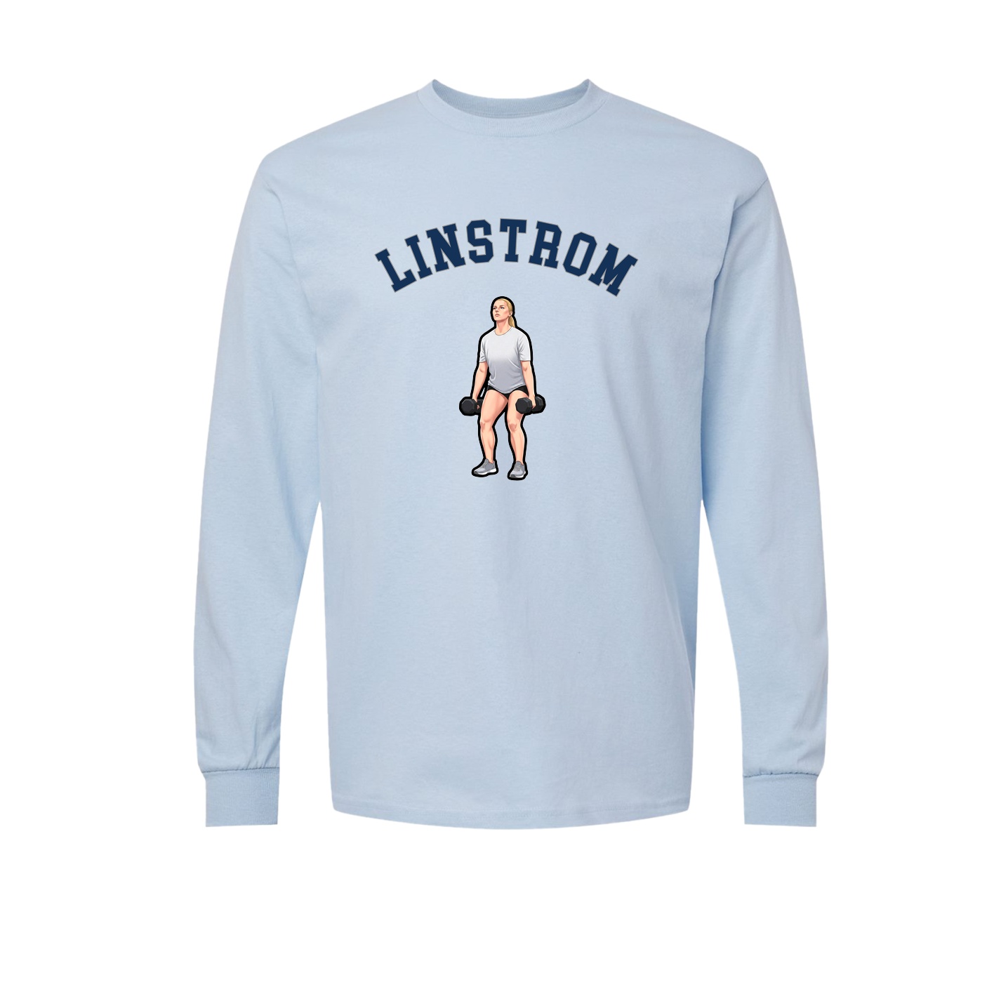 Long Sleeve Tee — Shirsey Arch in Light Blue