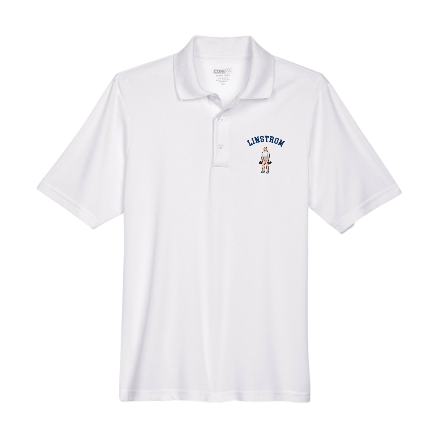 Performance Polo — Shirsey Arch in White