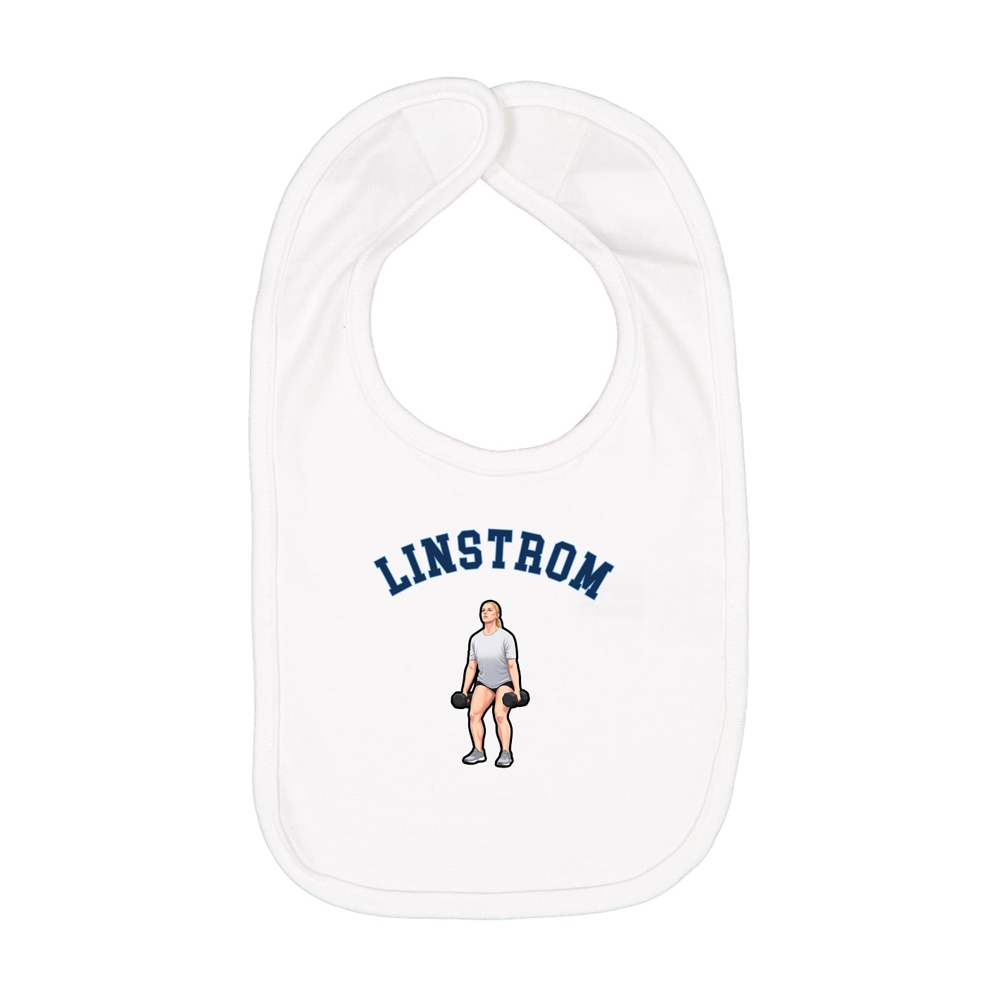 Infant Bib — Shirsey Arch in White