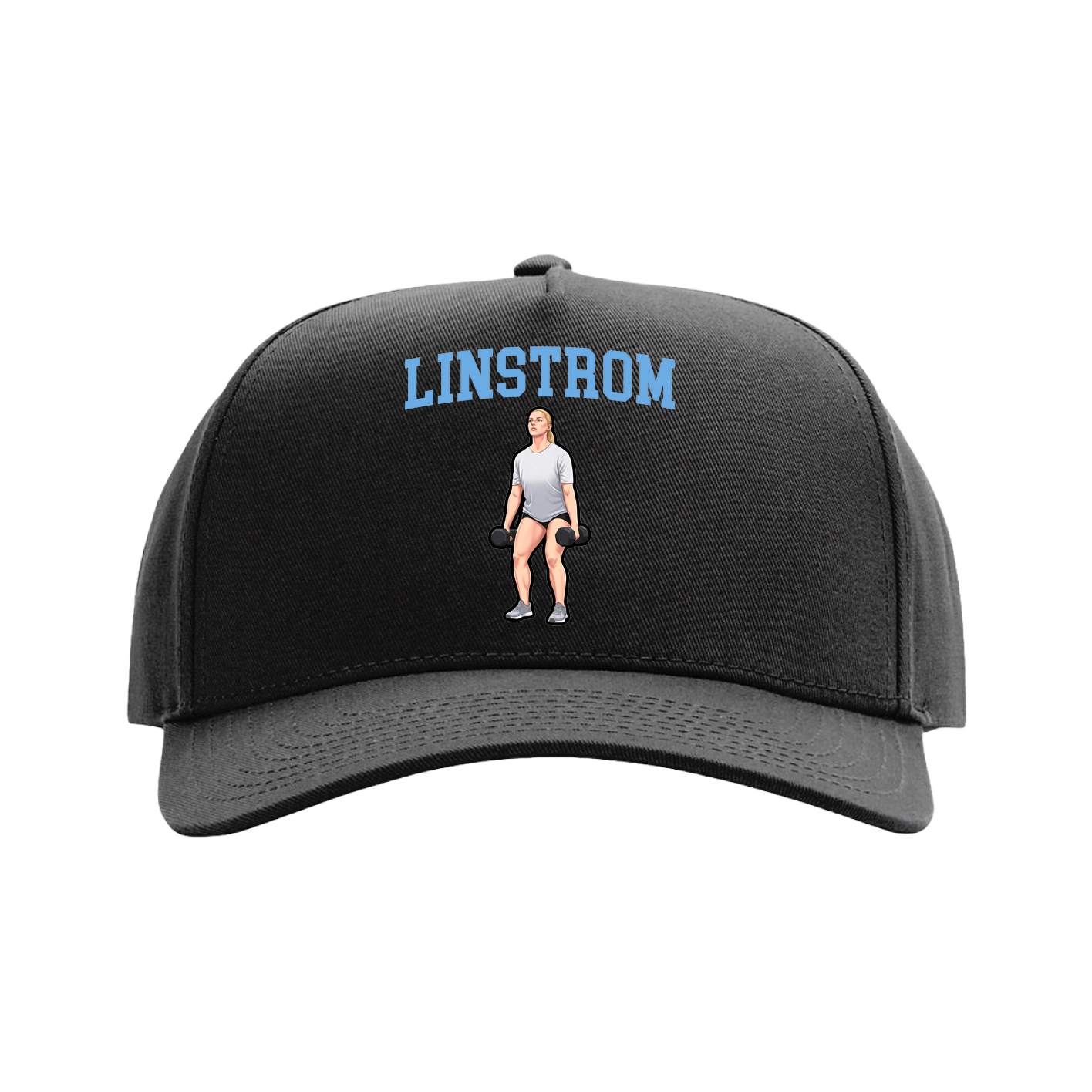 Full Fabric Five-Panel Champ Cap — Shirsey in Black