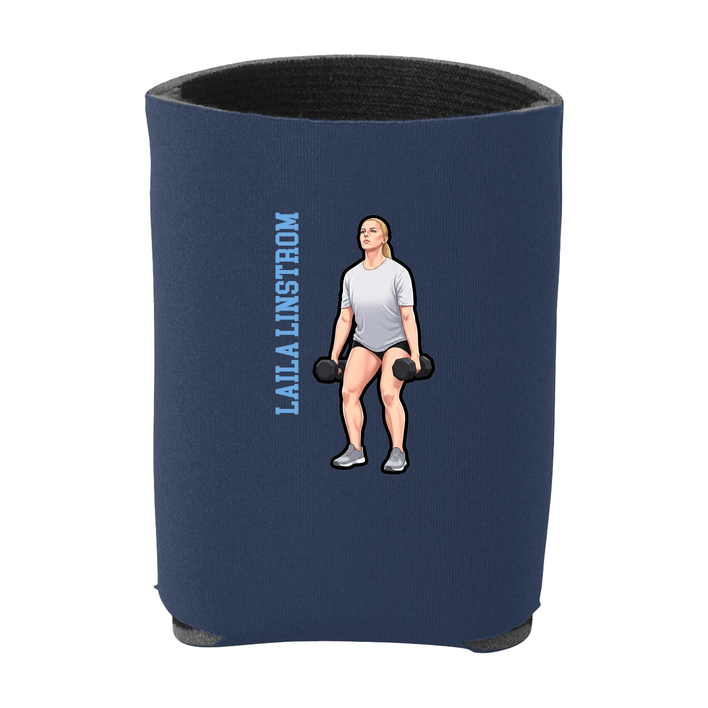 Can Holder — Name Vertical in Navy
