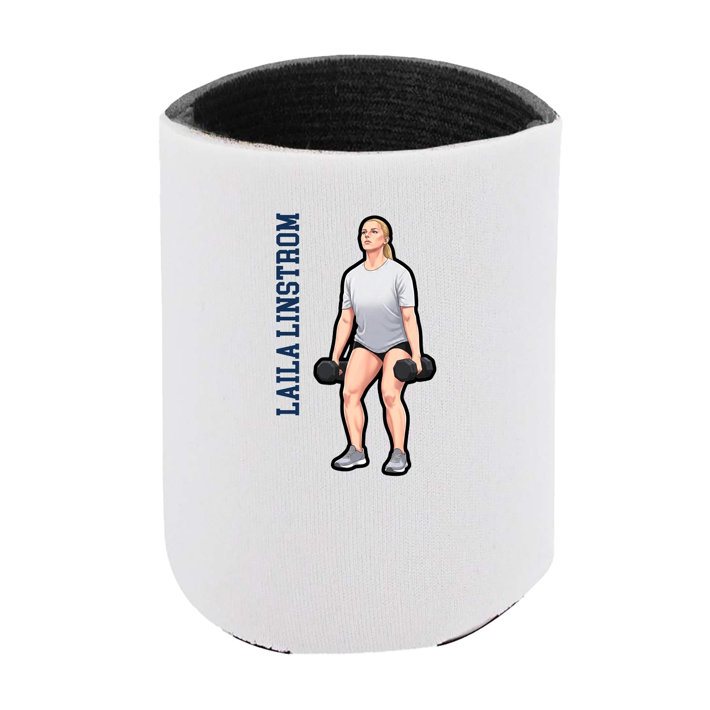 Can Holder — Name Vertical in White