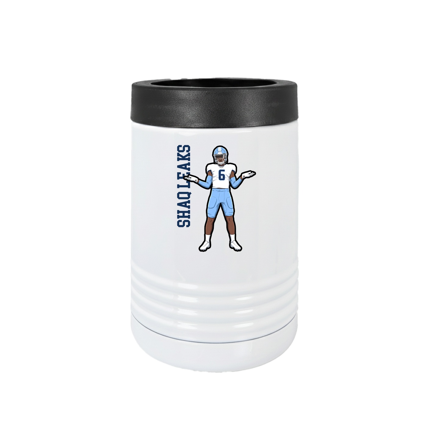 Beverage Holder — Name Vertical in White