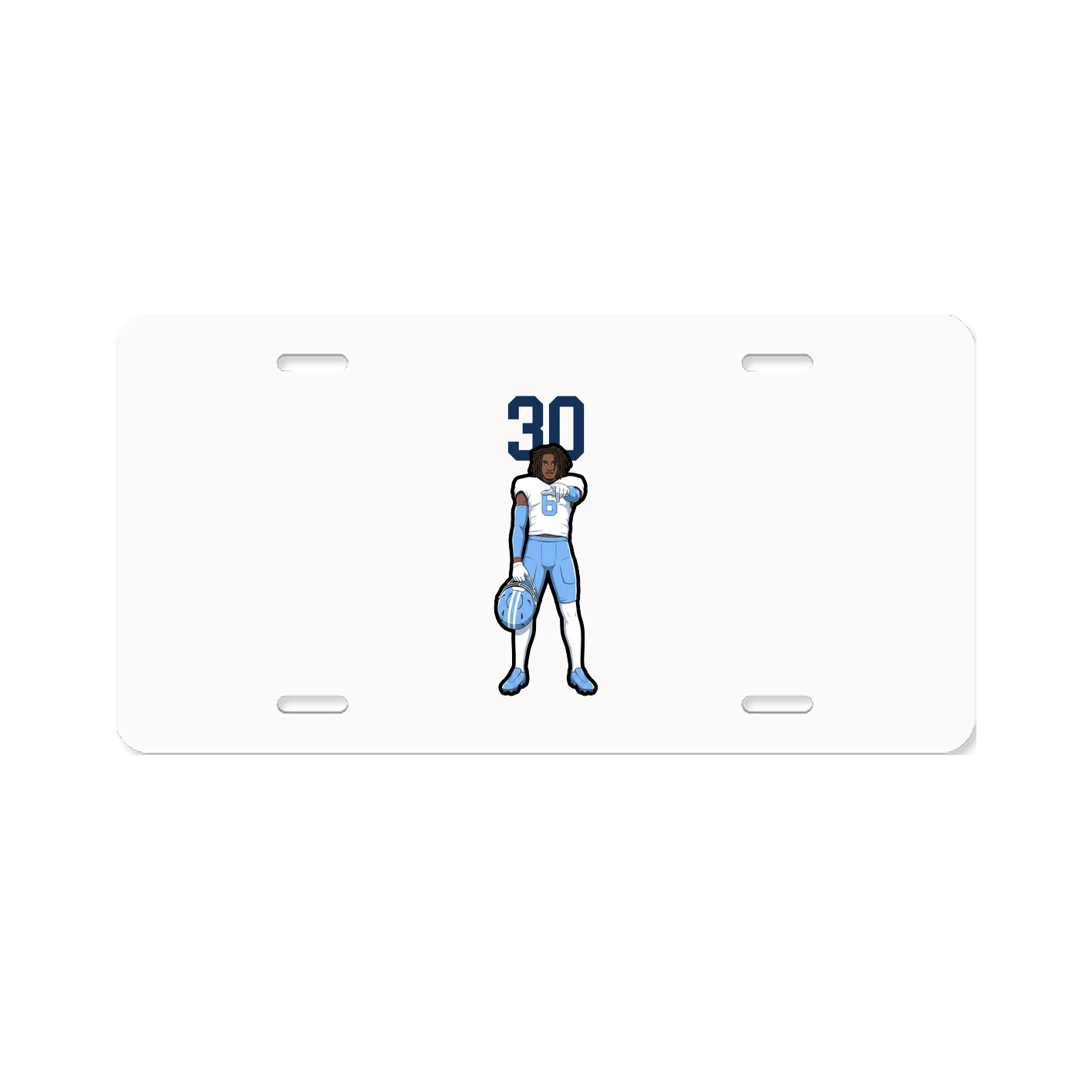 License Plate — Number Top in Classic