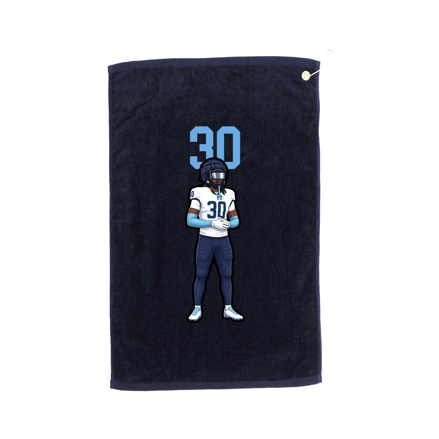 Golf Towel — Number Top in Navy