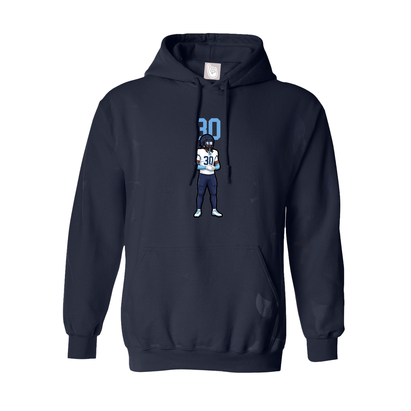 Youth Hoodie — Number Top in Navy
