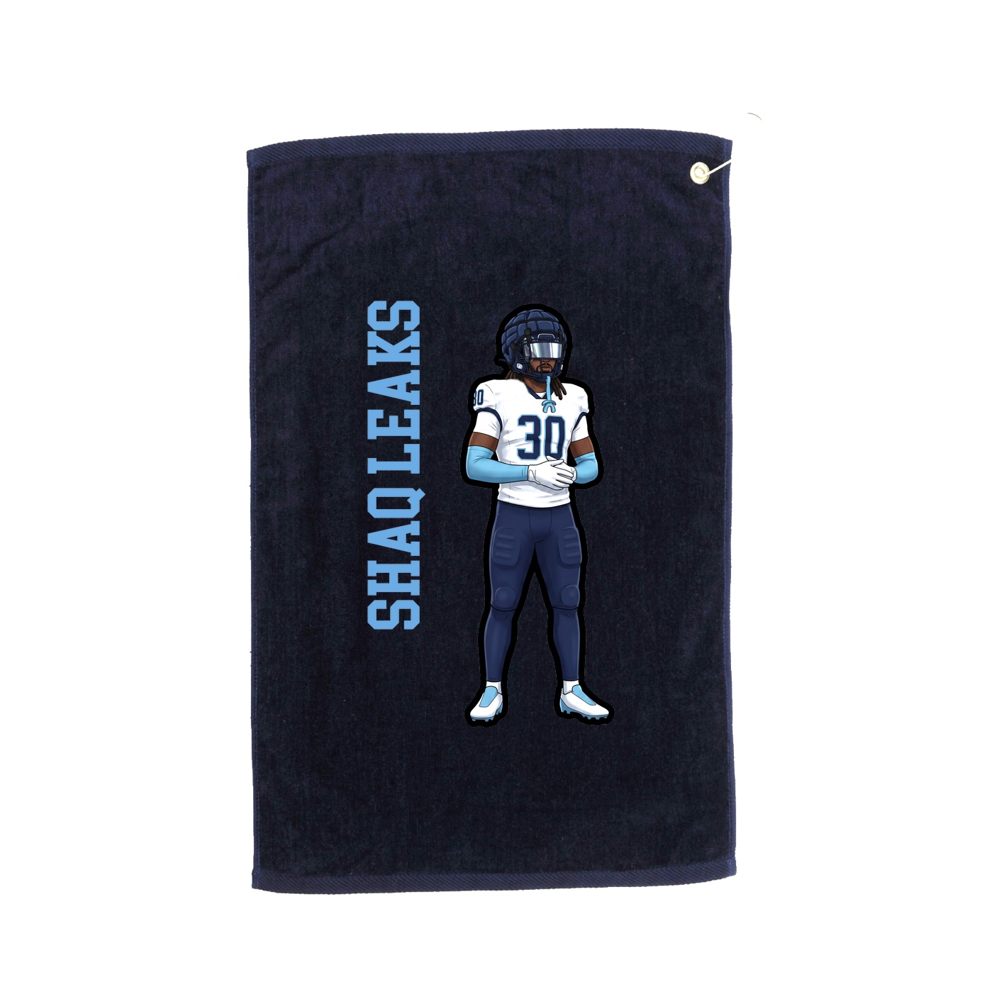 Golf Towel — Name Vertical in Navy