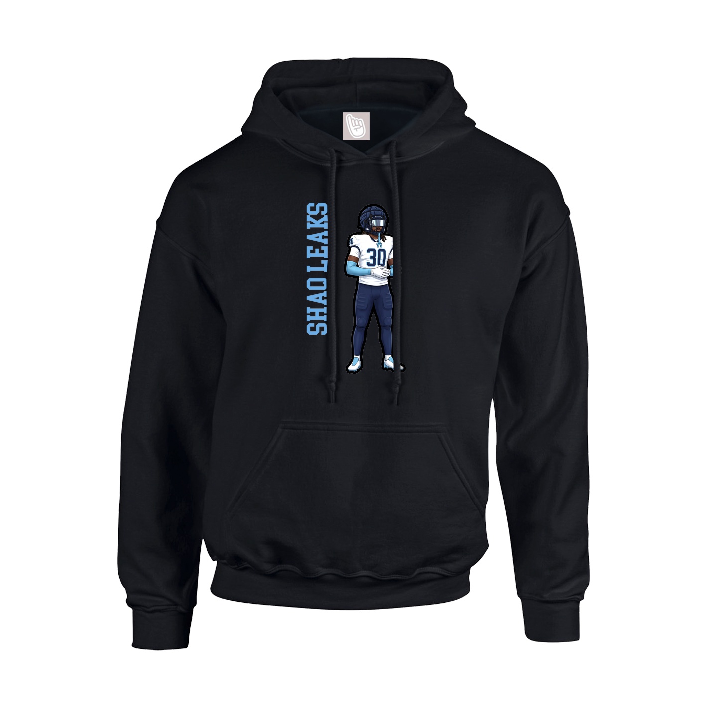 Youth Hoodie — Name Vertical in Black