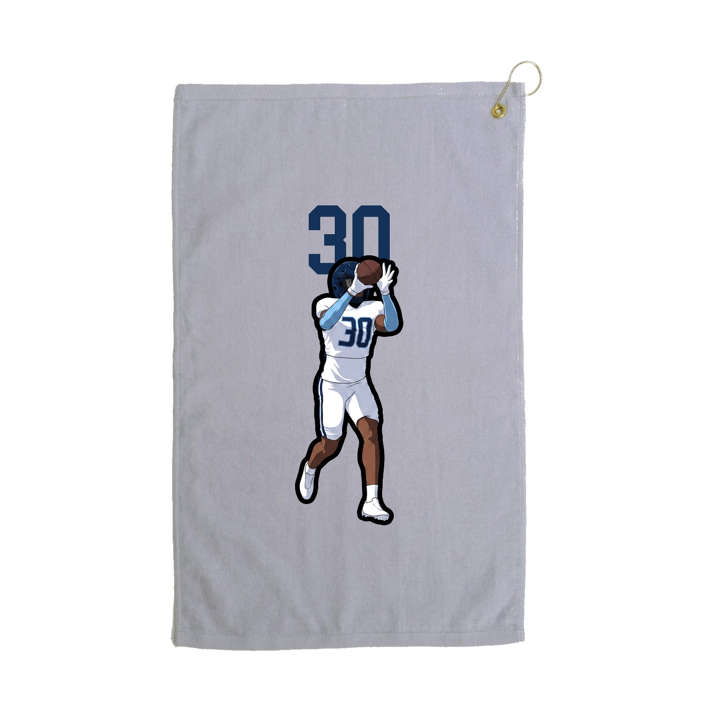 Golf Towel — Number Top in Grey