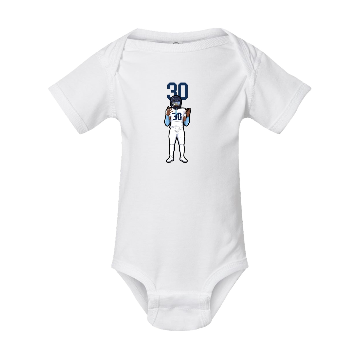 Baby Onesie — Number Top in White