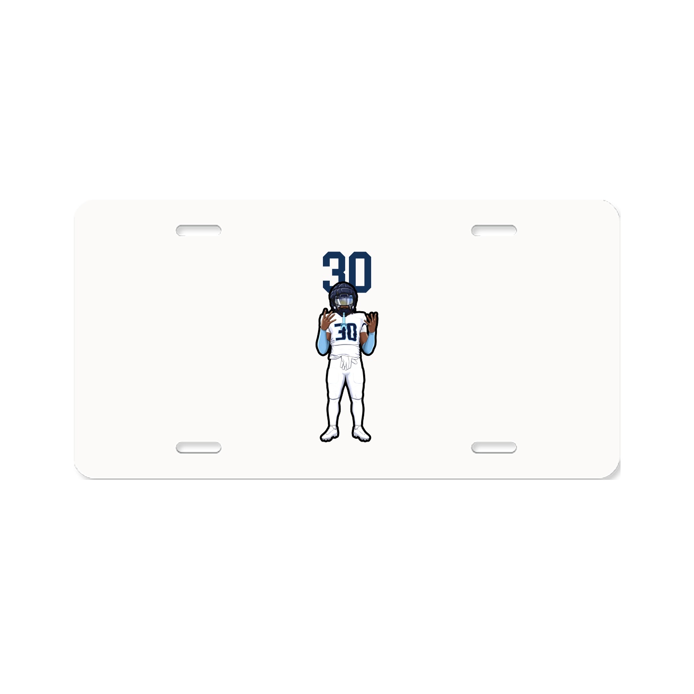 License Plate — Number Top in Classic