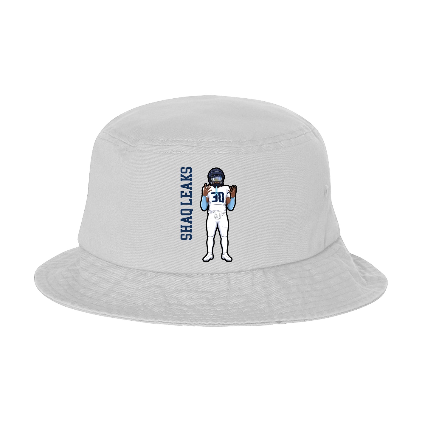 Bucket Cap — Name Vertical in White